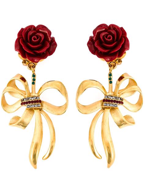 dolce and gabbana rose earrings